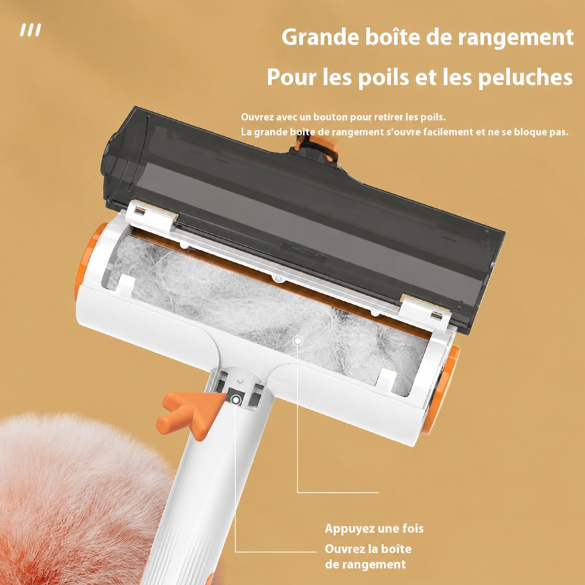 Rouleau anti-poils Nalia - Réutilisable pour vêtements et canapé