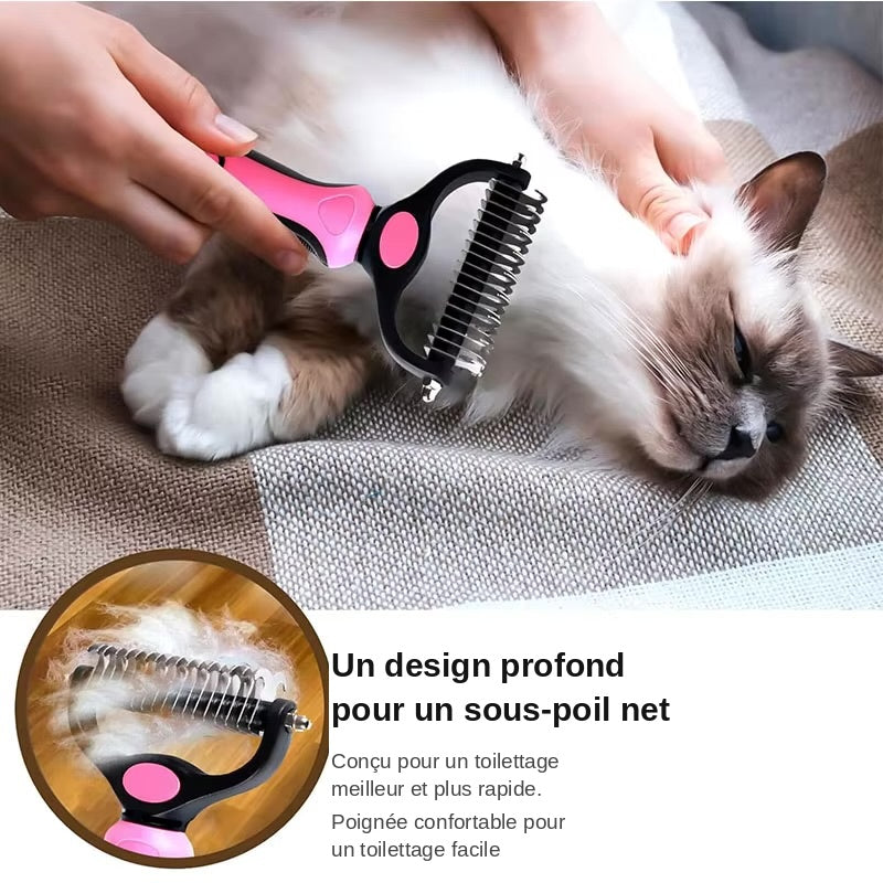 Brosse Nalia — Anti-poils pour chien et chat