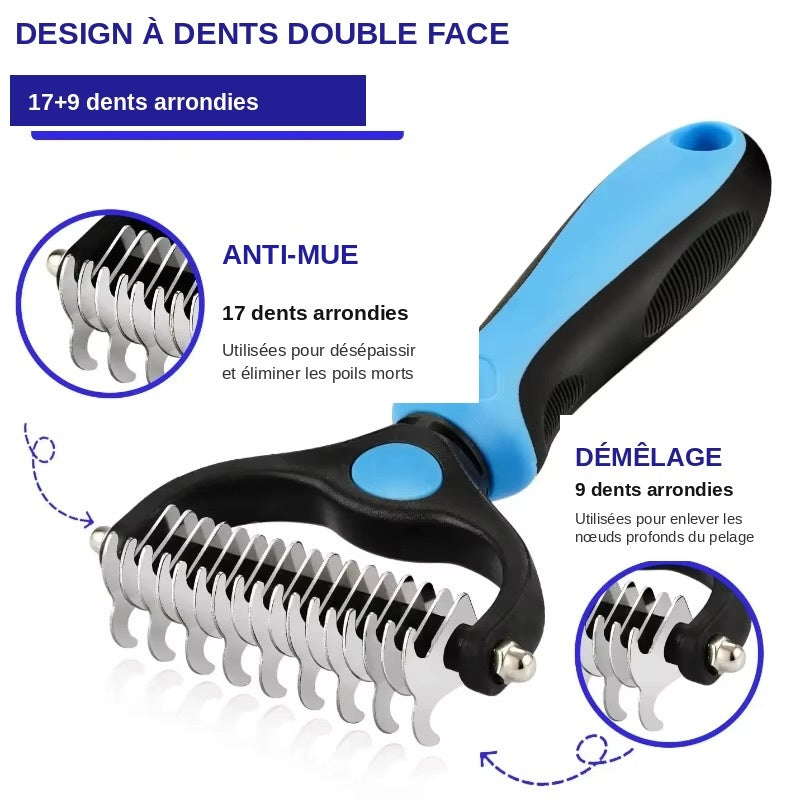 Brosse Nalia — Anti-poils pour chien et chat